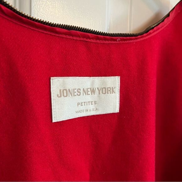 Jones New York Red Wool zip up vest - Picture 5 of 9